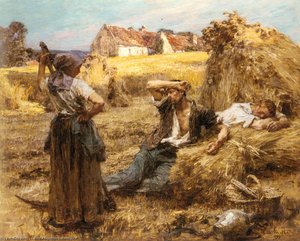 Le Reveil Du Faucheur — Léon Augustin L'hermitte, Realism