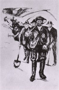 Schneehäufelnde — Edvard Munch, Expressionism