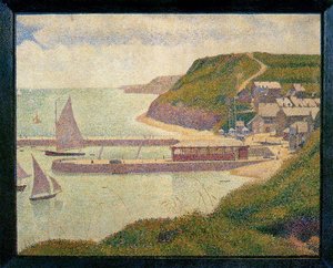 Port-en-bessin, Outer Harbor, High Tide — Georges Seurat, Pointillist Impressionism