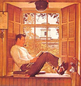 Willie Gillis En La Universidad — Norman Rockwell