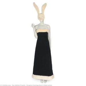 Strapless Evening Dress In Black Velvet — Roy Halston Frowick