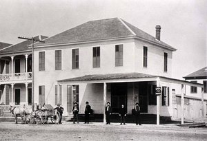 Corner Store, Corner Of 5th And Avenue G, Milk Cart And Six Men, 1890s, From The Corner Stores Of Galveston, Galveston County Cultural Arts Council — Betty Tichich