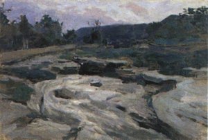 The Mountain Stream — Viktor Elpidiforovich Borisov Musatov