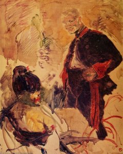 Artillerman And Girl — Comte Henri Marie Raymond De Toulouse-lautrec-monfa, Post-impressionist Painting