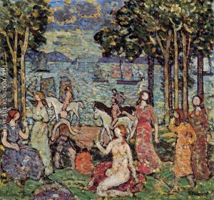The Promenade — Maurice Brazil Prendergast, Post-impressionism