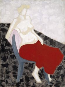 Nude With Red Drape — Milton Avery