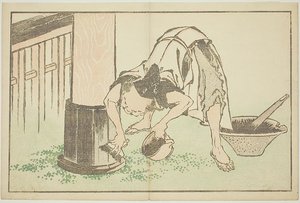 Craftsman Working On Temple — Katsushika Hokusai