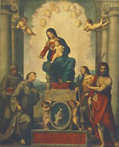 Madonna und Kind mit dem Heiligen Franziskus