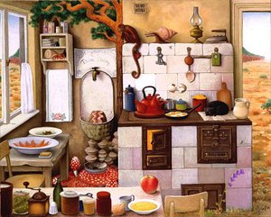 Grandma's Kitchen — Jacek Yerka