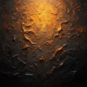 Emanation of Golden Embers: A Monumental Study in Volcanic Texture and Light