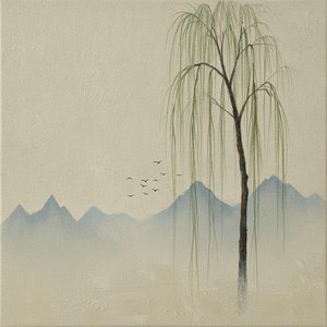 Slumber Of The Willow Amidst Blue Mountain Mists — Laurent Roche