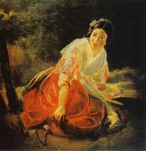 Girl In A Forest — Karl Pavlovich Bryullov