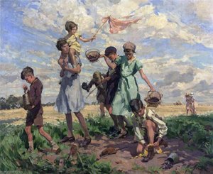 Children Blackberrying — Anna Airy