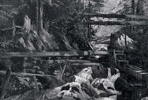 Flumes in Motherlode, (painting)
