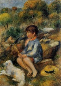 Young Boy At The Stream — Pierre-auguste Renoir, Impressionism