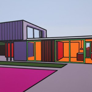 Geometría Monolítica En Lavanda Y Magenta: Una Visión Arquitectónica Singular De Estabilidad