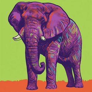 ネオンの影に宿るモノリスの威厳：鮮やかな一点物のグラフィック・マスターピース — Caroline Pelletier