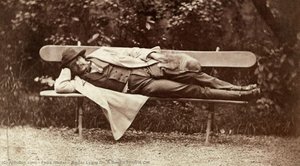 Nadar Lying On A Bench With A Cat — Félix Nadar