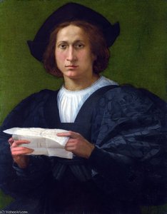 Portrait Of A Young Man Holding A Letter — Rosso Fiorentino