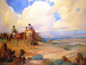 Navajos On The Way To Laguna Fiesta — Ira Diamond Gerald Cassidy