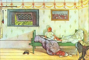 Cock A Doodle, Seven O'clock — Carl Larsson