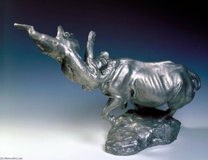 Rhino And Lioness — Anna Vaughn Hyatt Huntington, Contemporary Realism