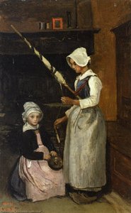 Peasants From Mur — Jean-baptiste-camille Corot