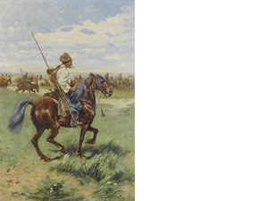 Cossacks Fording — Josef Von Brandt