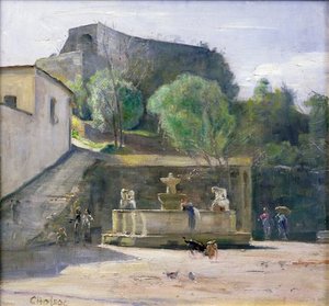 At The Fountain — Carl Vilhelm Holsoe