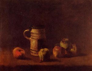 Still Life With Beer Mug And Fruit — Vincent Willem Van Gogh, Realism