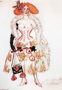 English Girl — Boris Mikhailovich Kustodiev, Russian Realism