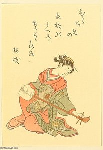 Playing Shamisen — Suzuki Harunobu