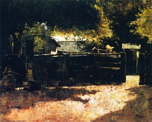The Fence (also known as Farmyard with Well)