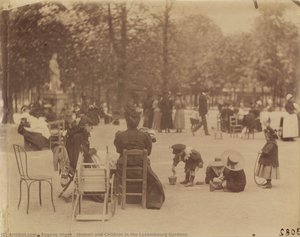 Women And Children In The Luxembourg Gardens — Eugène Atget