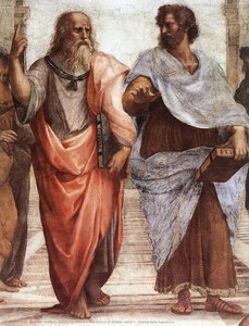 Die Schule Der Philosophen (detail 1) (stanza Della Segnatura) — Raffael, Hochrenaissance