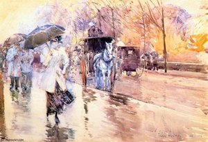 Rainy Day On Fifth Avenue — Frederick Childe Hassam
