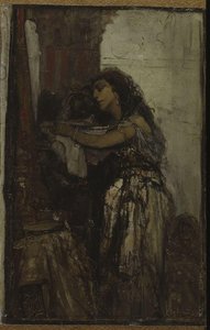 Salome With The Head Of St. John, Sketch — Maurycy Gottlieb