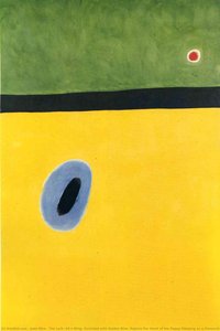 El Ala De La Alondra, Rodeada De Azul Dorado, Se Reencuentra Con El Corazón De La Amapola Que Duerme En Un Prado Sembrado De Diamantes — Joan Miró, Expresionismo Surrealista