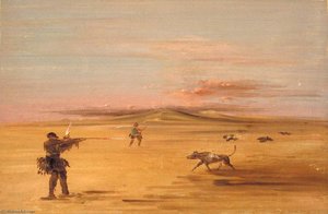 Grouse Shooting On The Missouri Prairies — George Catlin, Hudson River School