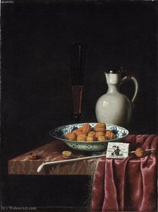Still Life with Walnuts, Tobacco and Wine
