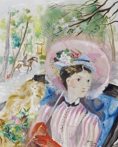 Young Woman With Parasol, (1937) — Emilio Grau Sala