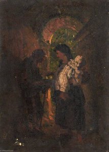 Three Figures In A Doorway — Thomas Stuart Smith