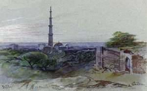 A View Of The Qutb Minar, Delhi — Edward Lear