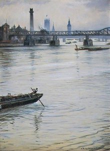 The Temporary Waterloo Bridge, London — Christopher Richard Wynne Nevinson