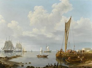 Shipping In A Calm — Йоганнес Германус Коеккоек