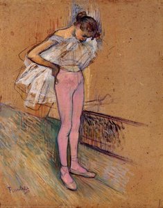 Dancer Adjusting Her Tights — Henri De Toulouse-lautrec, Impressionism