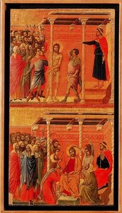 La Maestà. Die Krönung Der Dornen — Duccio Di Buoninsegna, Late Gothic Style
