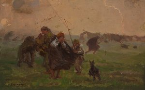 Before The Storm, Sketch For The Painting “storm” — Юзеф Хелмоньский