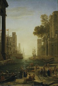 Embarkation Of St Paula Romana At Ostia — Claude Lorrain (claude Gellée)
