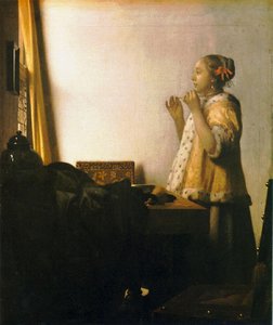 Woman With A Pearl Necklace — Johannes Vermeer, Baroque